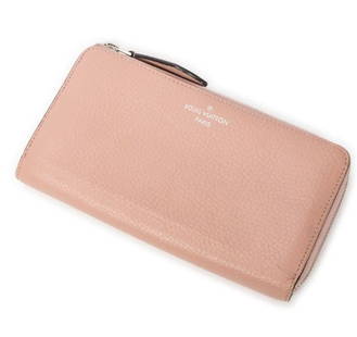 LOUIS VUITTON COMETE WALLET: LOUIS VUITTON COMETE WALLET TAURILLON LEATHER_x005F -LIGHT PINK_x005F -CALF LEATHER_x005F -19.5*10.5*2.5CM_x005F -CONDITION RATING AB_x005F -ABA8931_x005F -LEATHER ZIP-AROUND WALLET FEATURING GRAINED