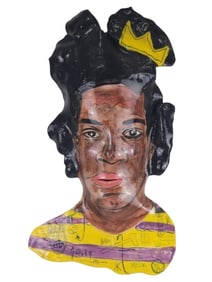 RAY GROSS PORCELAIN BASQUAIT WALL SCULPTURE 20"