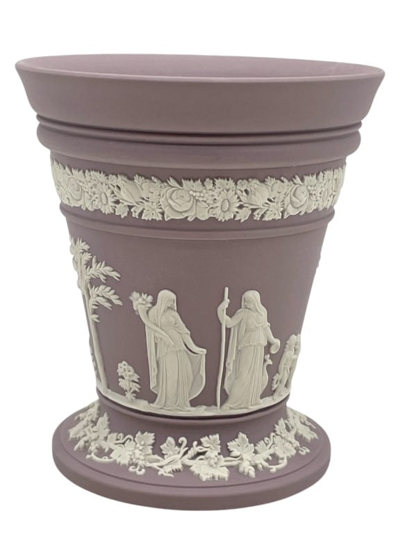WEDGWOOD LILAC JASPERWARE VASE (1 of 6)
