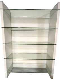 SLEEK MODERN WHITE CONTEMPORARY SHELVING UNIT 80"