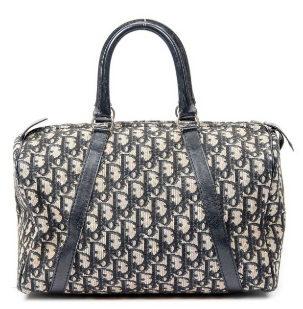 DIOR VINTAGE SMALL TROTTER BOSTON HANDBAG (1 of 11)