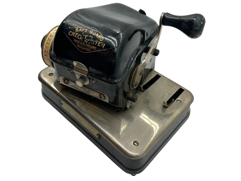ANTIQUE SAFE GUARD CHECK WRITER (1 of 7)