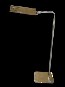 KOCH & LOWY CHROME ADJUSTABLE PHARMACY FLOOR LAMP