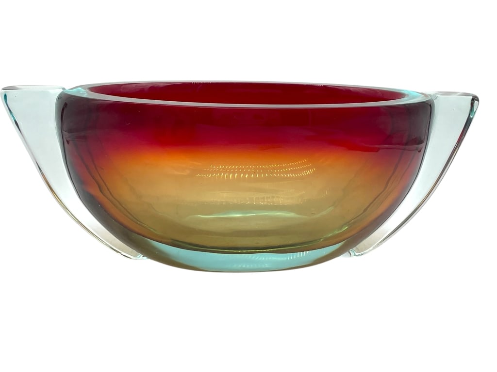 MURANO STYLE ART GLASS BOWL 13" (1 of 8)