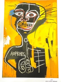 AFTER JEAN-MICHEL BASQUIAT LITHOGRAPH PRINT 27.5"
