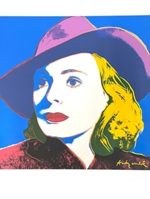 AFTER ANDY WARHOL INGRID BERGMAN LITHOGRAPH 24"