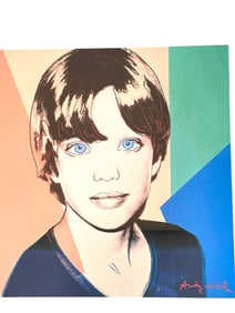AFTER ANDY WARHOL YOUNG BOY LITHOGRAPH PRINT 24"
