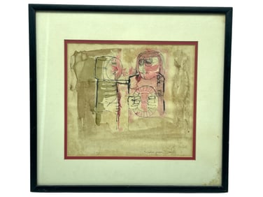 GUIDO MAGGI ORIGINAL INK WASH DRAWING 15"