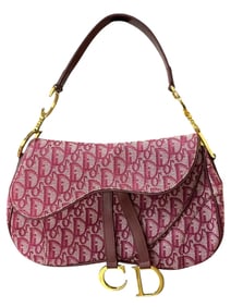 CHRISTIAN DIOR PURPLE MONOGRAM SADDLE BAG