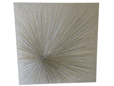 TEXTURED METALLIC SUNBURST WALL ART 48"