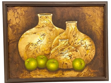 MID-CENTURY MODERN STILL LIFE PAINTING 26"