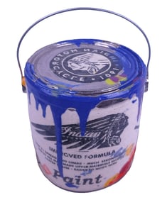 RAY GROSS BLUE INDIAN 1901 CAN WITH PLATINUM LID