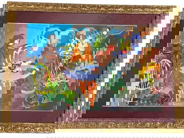 ITZCHAK TARKAY  MODERNIST WOMEN IN CAFE PRINT 34"