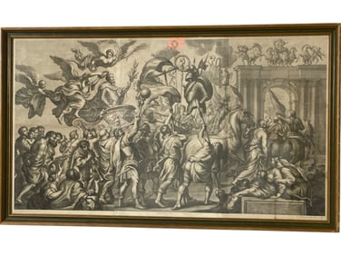 LARGE ANTIQUE ENGRAVING AFT PETER PAUL REUBENS 45"