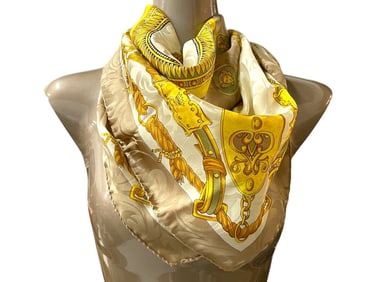 ITALIAN MADE SQUARE SCARF WITH CHERUB DESIGN 33"