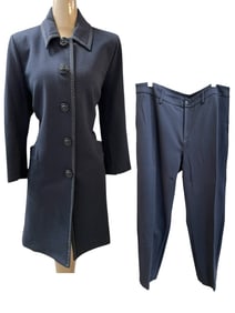 CABI TAILORED BLACK DOT JACKET W MATCHING PANTS