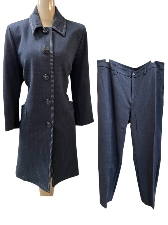 CABI TAILORED BLACK DOT JACKET W MATCHING PANTS (1 of 9)