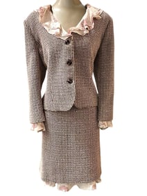 BERGAMO HOUNDSTOOTH SKIRT SUIT