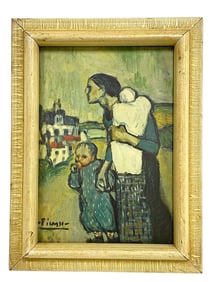 FRAMED AFTER PABLO PICASSO 1901 THE MOTHER PRINT