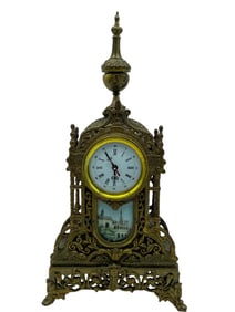 ANTIQUE BAROQUE STYLE MANTLE CLOCK 17.5"