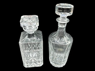 SET OF 2 CRYSTAL DECANTERS