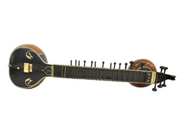 ANTIQUE INDIAN SITAR MUSICAL INSTRUMENT 48"