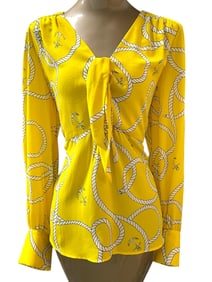 CABI REEF KNOT ANCHORS LONG SLEEVE BLOUSE
