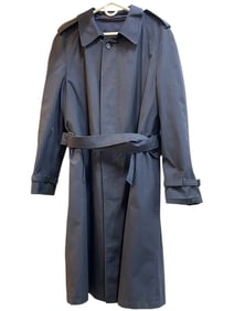MEN'S NAVY BLUE TRENCH COAT MADE IN POALND SZ L-42