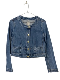 J.CREW INDIGO DENIM CROPPED JACKET