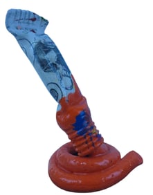 RAY GROSS "ORANGE MICRO TUBE" PORCELAIN SCULPTURE