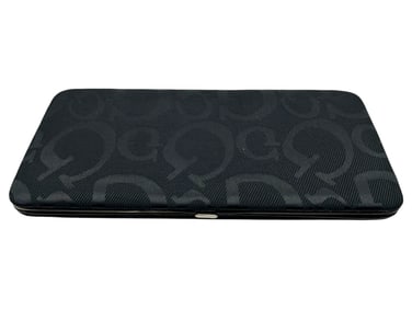 GUESS BLACK FOLDING CLUTCH 10"