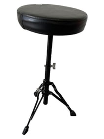 BLACK ADJUSTABLE DRUM THRONE ON TRIPOD BASE