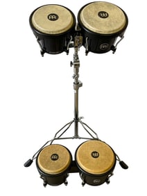 4 MEINL HEADLINER RANGE BONGOS WITH STAND
