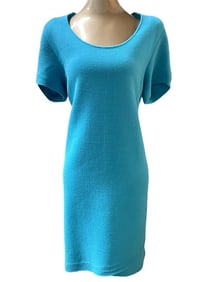 CHRISTIAN ALTA MODA NEW YORK BLUE SHIFT DRESS