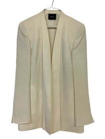 AKRIS WHITE OPEN FRONT JACKET