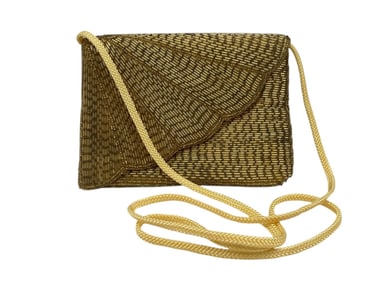 MAGID VINTAGE GOLD BEADED EVENING BAG
