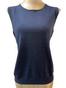 "346" BROOKS BROTHERS NAVY BLUE SLEEVELESS TOP