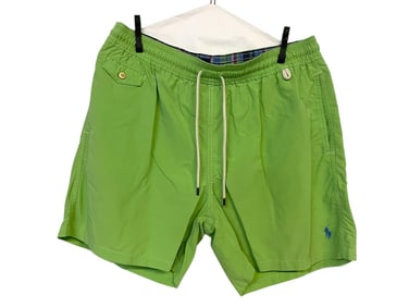 RALPH LAUREN POLO GREEN SWIM TRUNKS