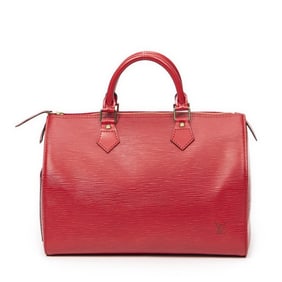 LOUIS VUITTON RED EPI LEATHER SPEEDY HANDBAG