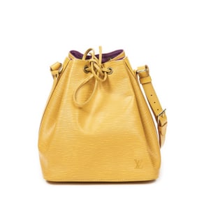 LOUIS VUITTON PETIT NOÉ YELLOW BUCKET BAG