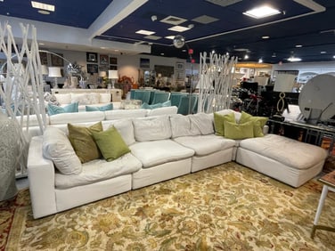 LARGE CONTEMPORARY SECTIONAL SOFA NEUTRAL COLOR