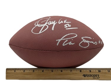LAWRENCE TAYLOR PHIL SIMMS SIGNED FOOTBALL