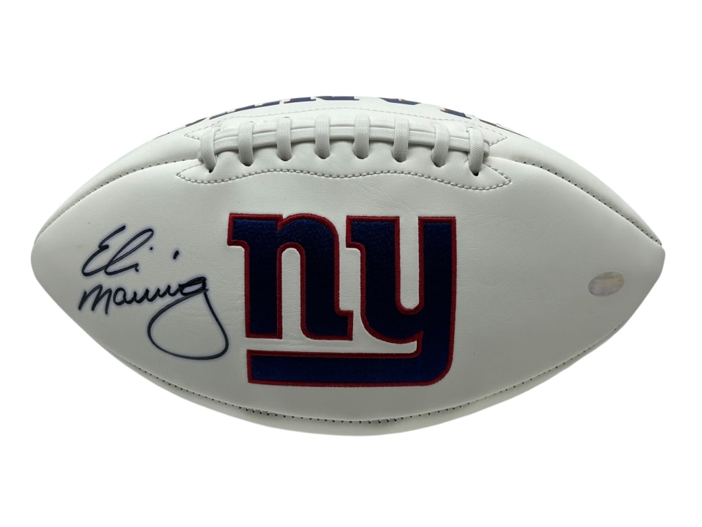 ELI MANNING SIGNED NY GIANTS FOOTBALL (1 of 9)