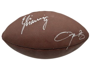 ELI MANNING AND ODELL BECKHAM JR. SIGNED FOOTBALL