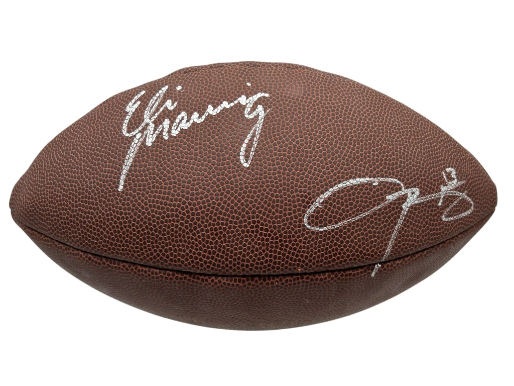 ELI MANNING AND ODELL BECKHAM JR. SIGNED FOOTBALL (1 of 6)