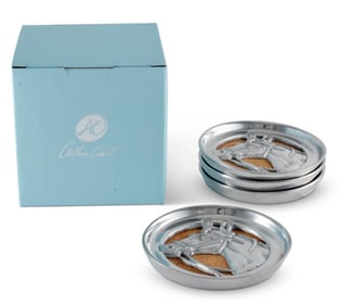 ARTHUR COURT EQUESTRIAN DRINK COASTER SET OF 4