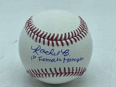 RACHEL BALKOVEC 1ST FEMALE MGR SIGNED BASEBALL