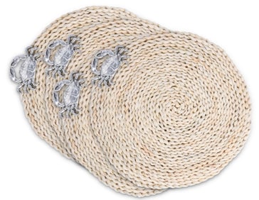 NEW! ARTHUR COURT Crab Twisted Seagrass Placemats