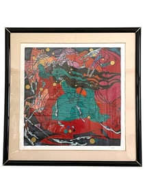 LARGE FRAMED TIEFENG JIANG ABSTRACT PRINT 51"