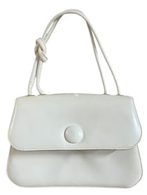 VINTAGE WHITE LEATHER HANDBAG